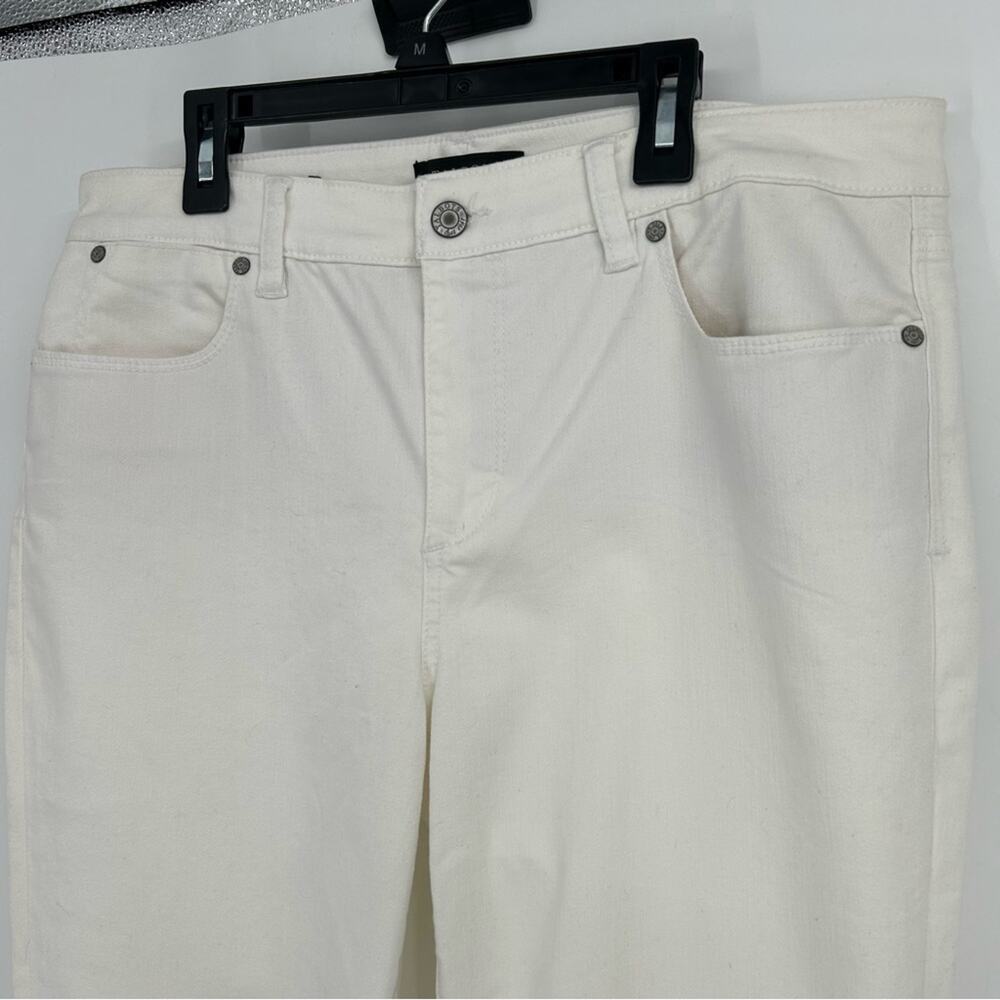 Talbots‎ Flawless Five Pocket White Denim Heritage Jeans Size 12 Casual Summer - Picture 2 of 7